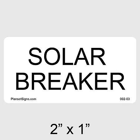 002-03 Solar Breaker Label