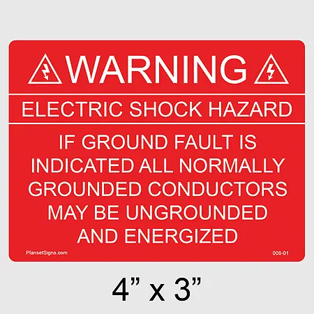 008-01 Solar Warning Label