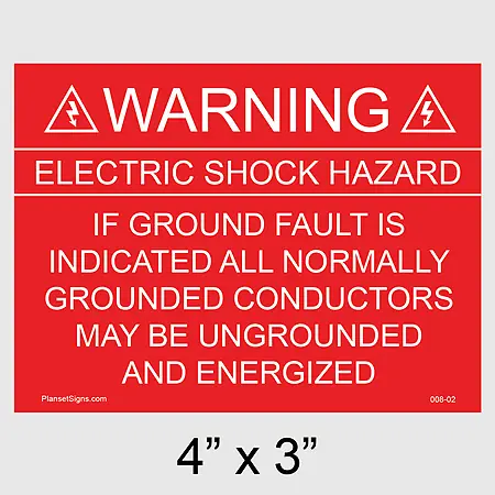 008-02 Solar Warning Placard
