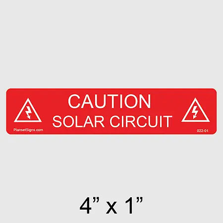 022-01 Solar Circuit Label