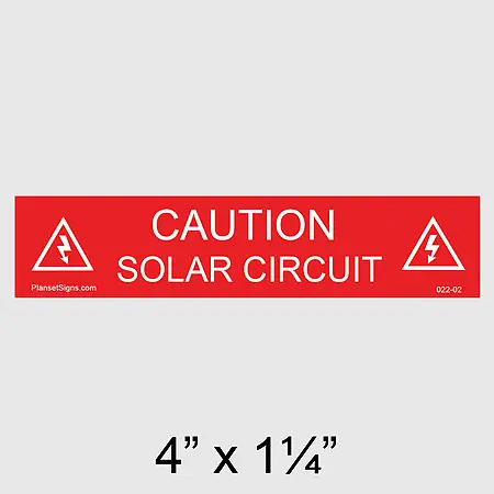 022-02 Solar Circuit Placard