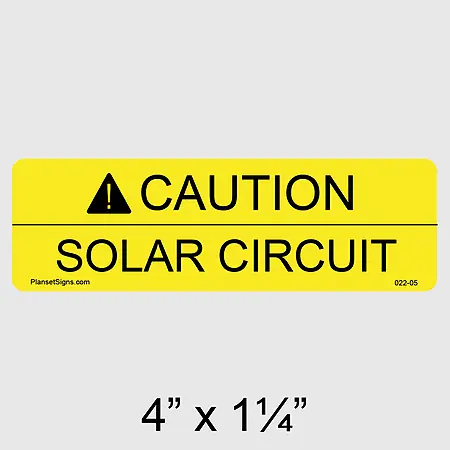 022-05 Solar Circuit Label