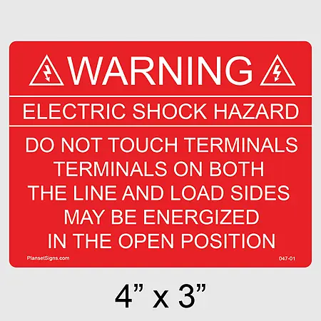 047-01 Solar Warning Label