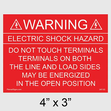047-02 Solar Warning Placard