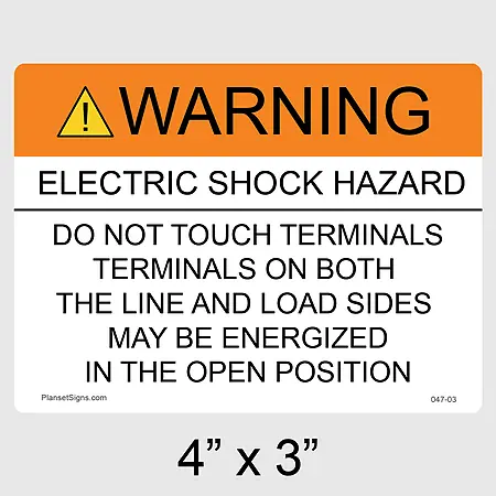 047-03 Solar Warning Label