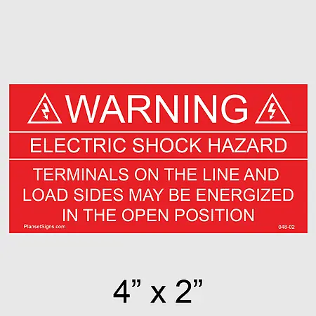 048-02 Solar Warning Placard