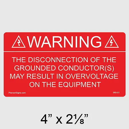060-01 Solar Warning Label