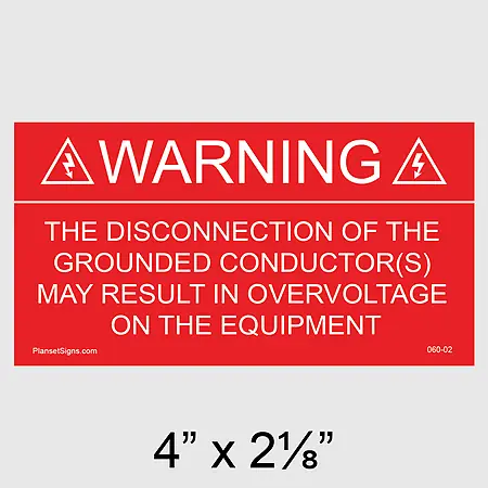 060-02 Solar Warning Placard