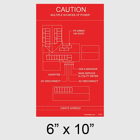 123-02 Solar Facility Map Placard (6" x 10")