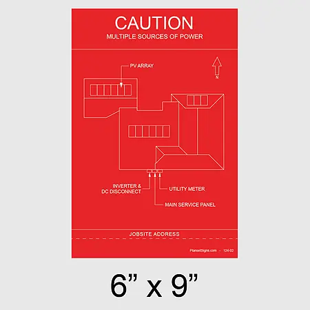 124-02 Solar Facility Map Placard (6" x 9")