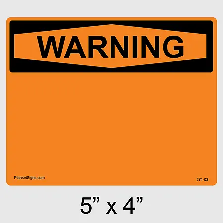 271-17 Warning Custom Label