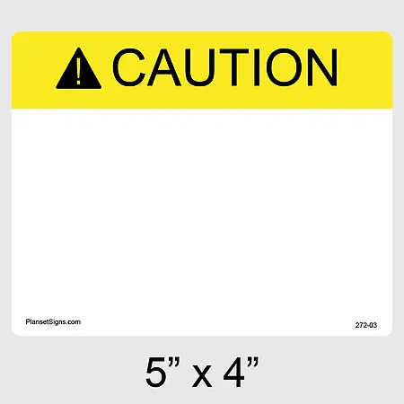 272-03 Caution Custom Label
