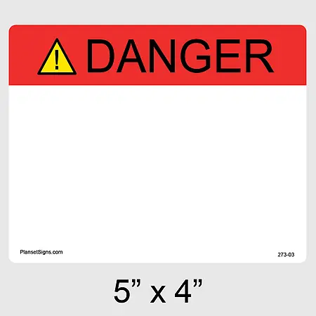 273-03 Danger Custom Label