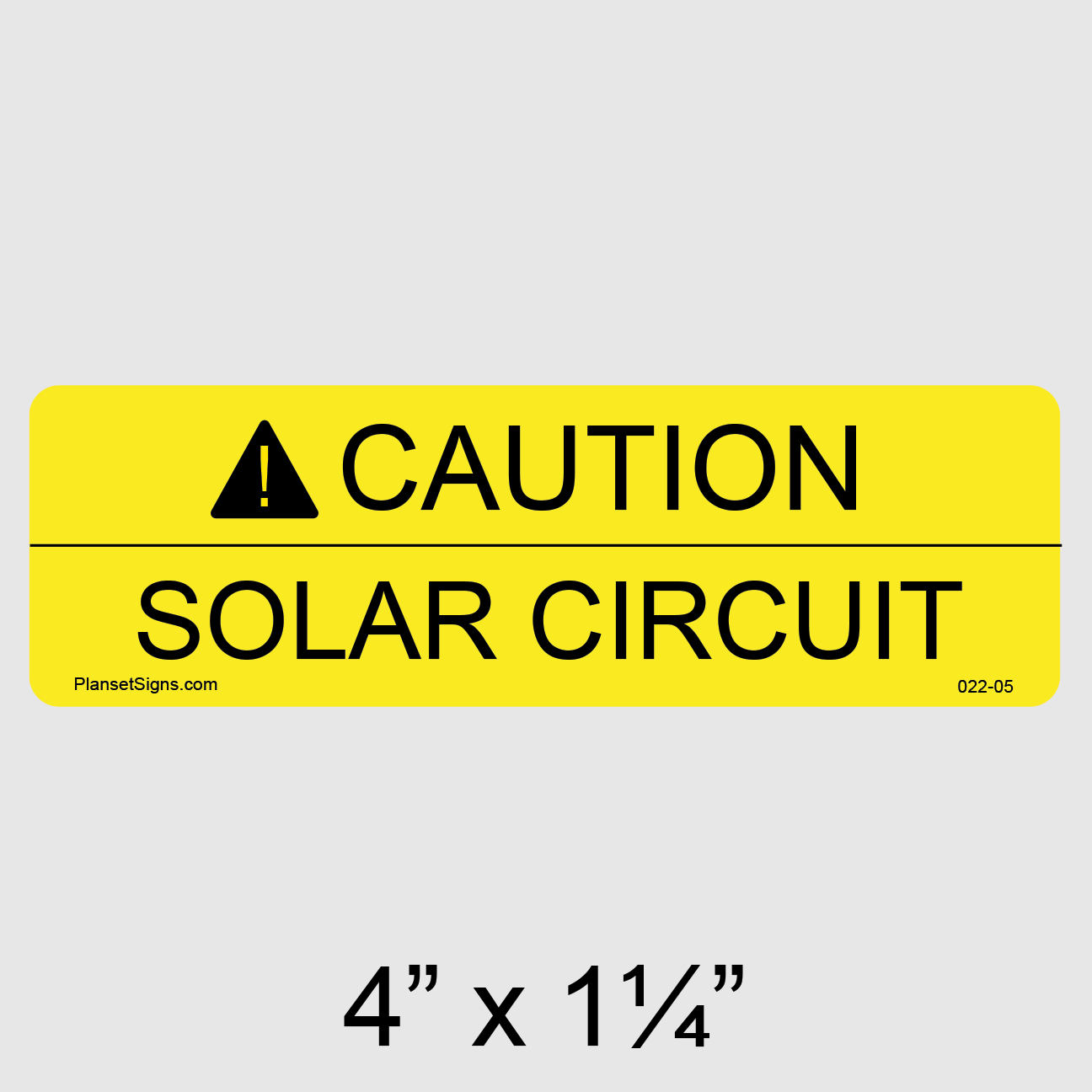 022-05 Solar Circuit Label
