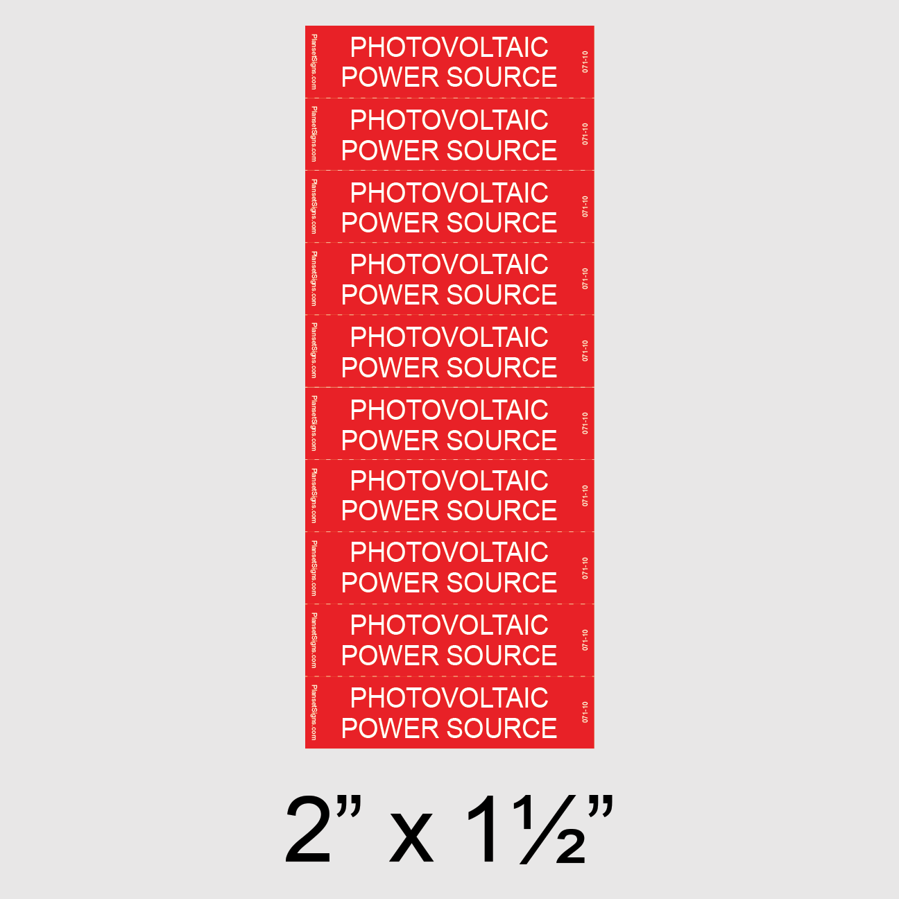 071-10 Photovoltaic Power Source Label