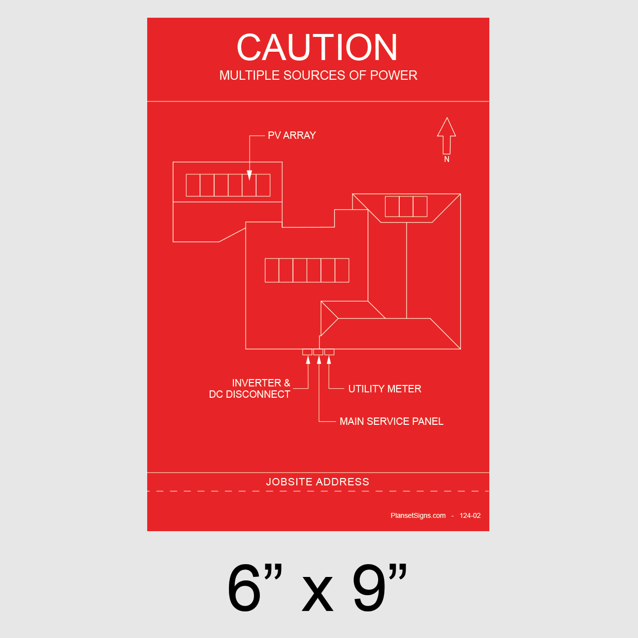 124-02 Solar Facility Map Placard (6" x 9")