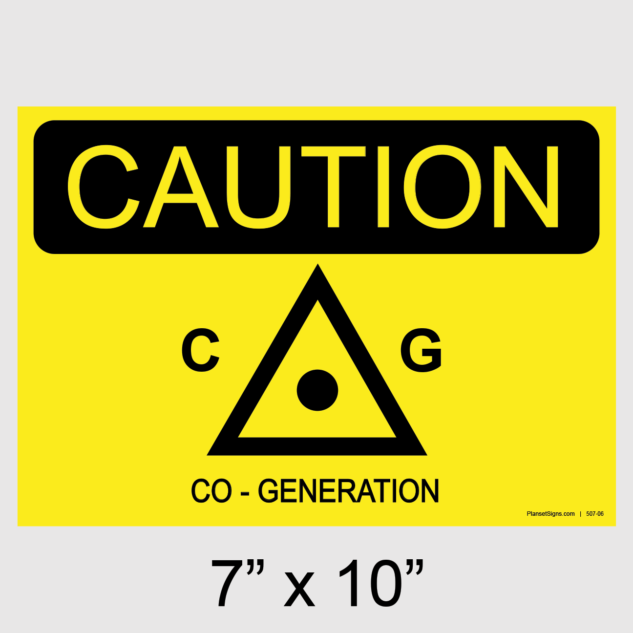 507-06 LADWP, Co-Generation - 10 X 7 Placard