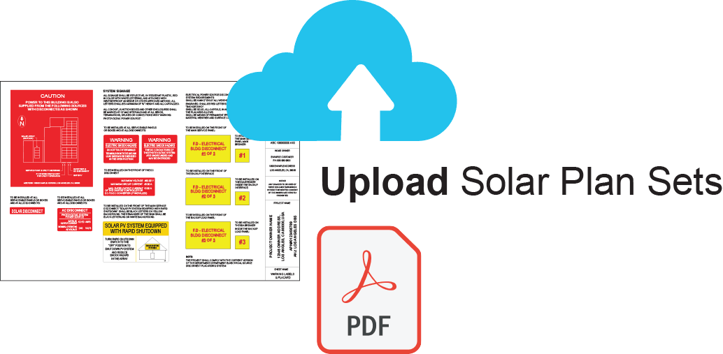 Upload solar plan sets